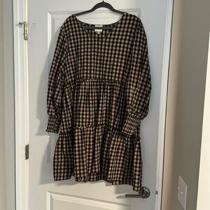 Black and tan plaid dress! Size 1X